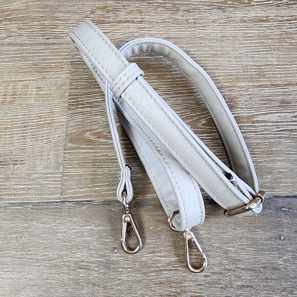 Fossil Jacqueline Satchel Graystone Cow Hide Leather Shoulder Bag / Crossbody - Picture 10 of 12